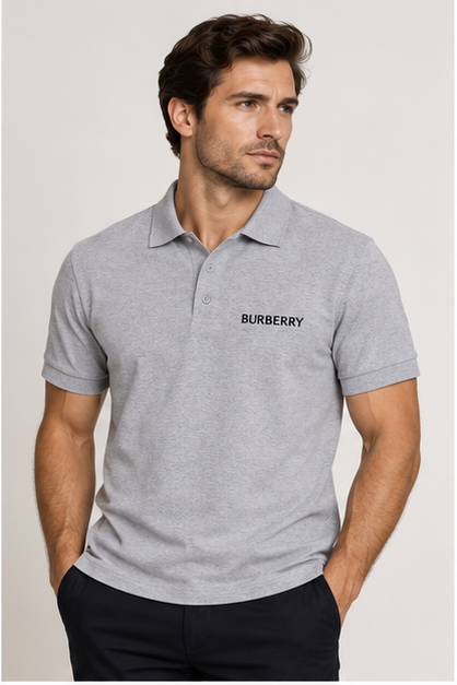 Men's Burberry Dry Blend Polo | Color: Grey | Image 2