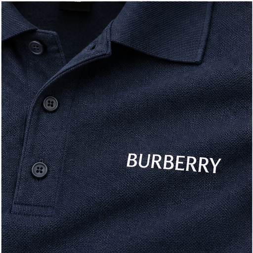 Men's Burberry Dry Blend Polo | Color: Navy | Image 5