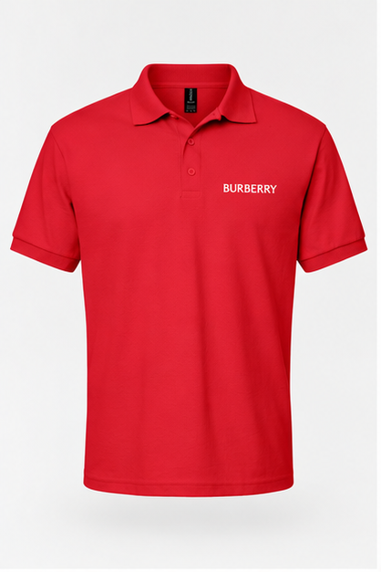 Men's Burberry Dry Blend Polo | Color: Red | Image 1