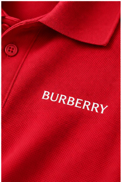 Men's Burberry Dry Blend Polo | Color: Red | Image 5