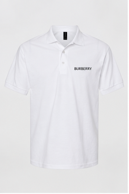Men's Burberry Dry Blend Polo | Color: White | Image 1