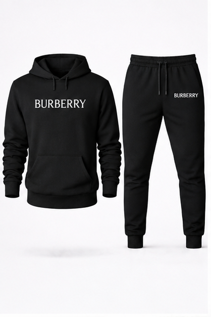 Men's Burberry Hoodie Joggers Set | Color: Black | Image 1