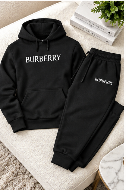 Men's Burberry Hoodie Joggers Set | Color: Black | Image 4