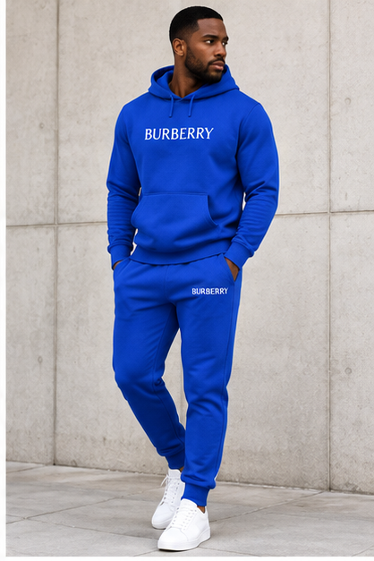 Men's Burberry Hoodie Joggers Set | Color: Blue | Image 3