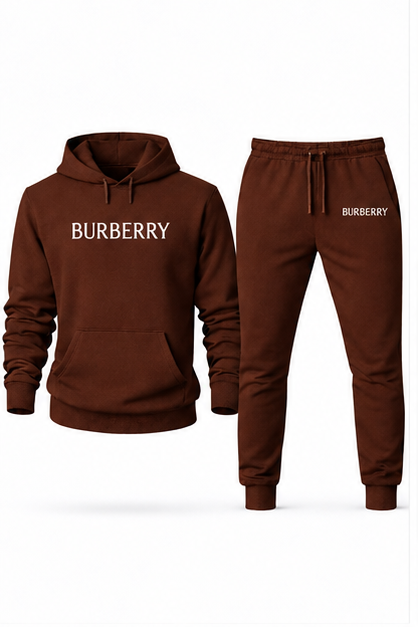 Men's Burberry Hoodie Joggers Set | Color: Brown | Image 1