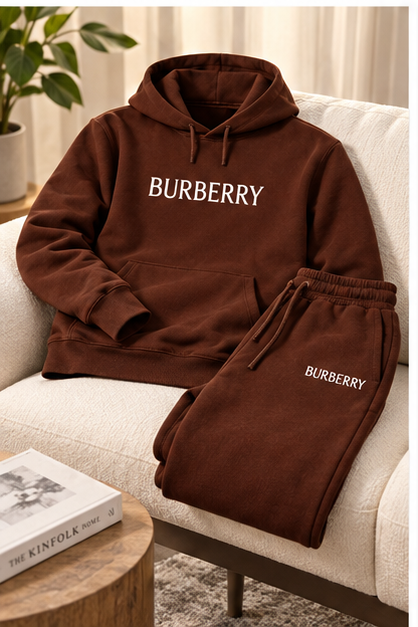 Men's Burberry Hoodie Joggers Set | Color: Brown | Image 4