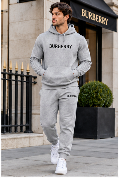 Men's Burberry Hoodie Joggers Set | Color: Grey | Image 2