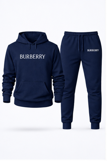 Men's Burberry Hoodie Joggers Set | Color: Navy | Image 1