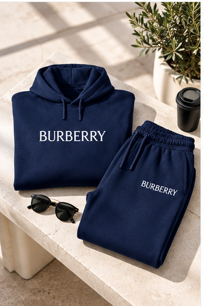 Men's Burberry Hoodie Joggers Set | Color: Navy | Image 4