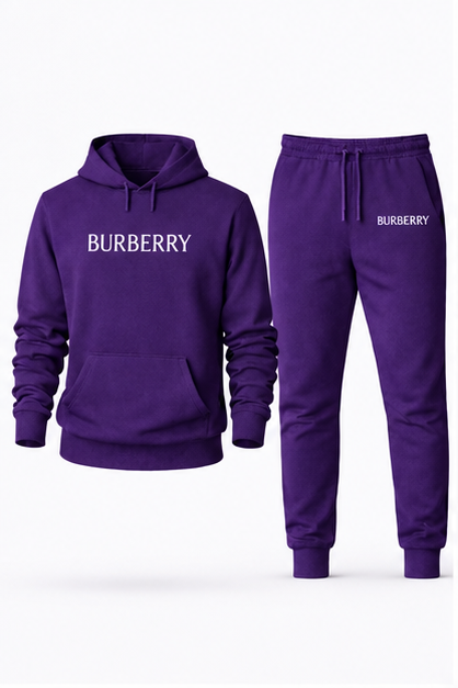 Men's Burberry Hoodie Joggers Set | Color: Purple | Image 1