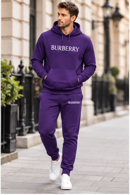 Men's Burberry Hoodie Joggers Set | Color: Purple | Image 2