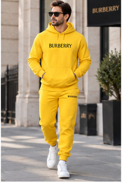 Men's Burberry Hoodie Joggers Set | Color: Yellow | Image 2