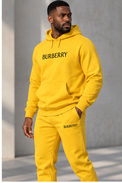 Men's Burberry Hoodie Joggers Set | Color: Yellow | Image 3