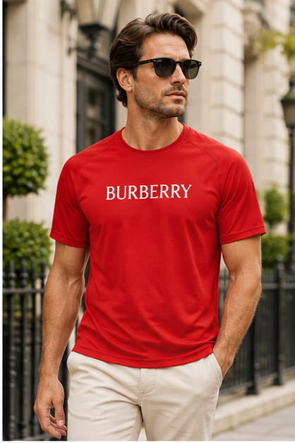 Men's Burberry Performance T-Shirt | Color: Red | Image 3