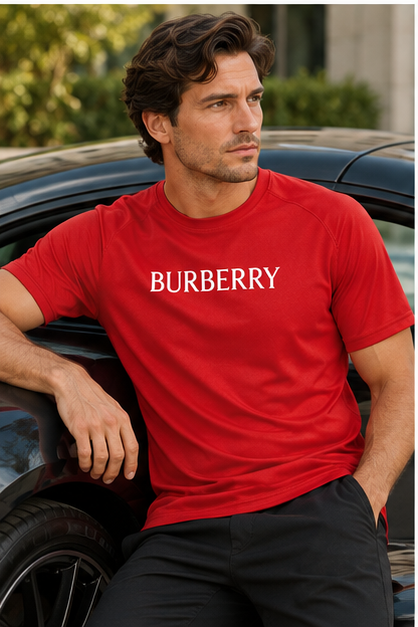 Men's Burberry Performance T-Shirt | Color: Red | Image 4