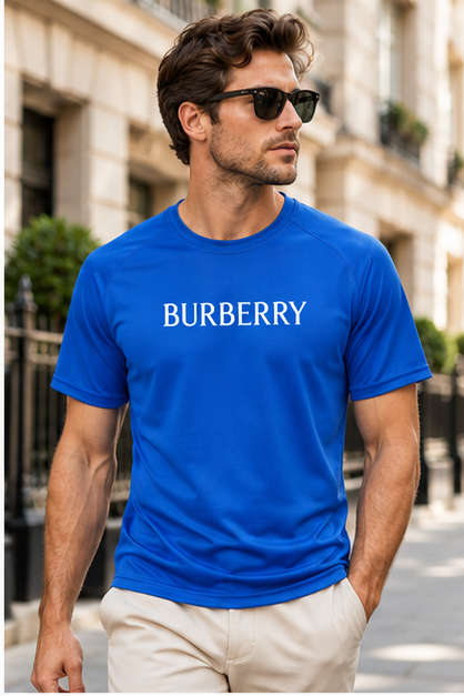 Men's Burberry Performance T-Shirt | Color: Royal Blue | Image 3