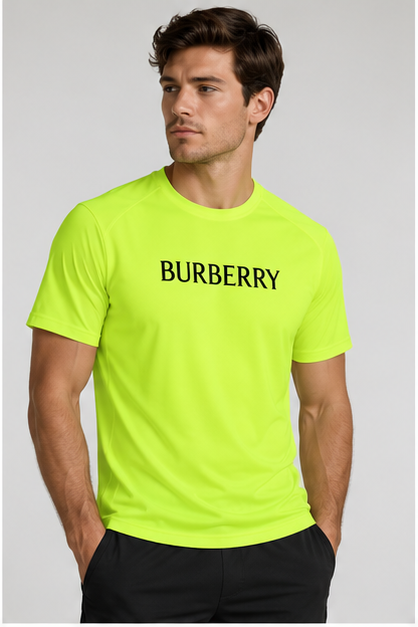 Men's Burberry Performance T-Shirt | Color: Safety Green | Image 2