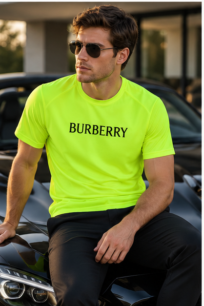 Men's Burberry Performance T-Shirt | Color: Safety Green | Image 4