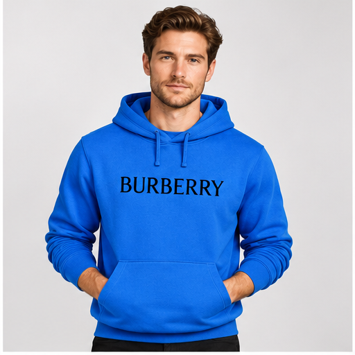 Men's Burberry Pullover Hoodie | Color: Azure | Image 2