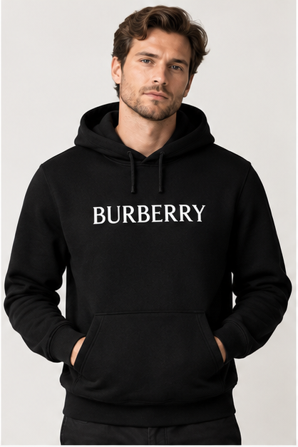 Men's Burberry Pullover Hoodie | Color: Black | Image 2