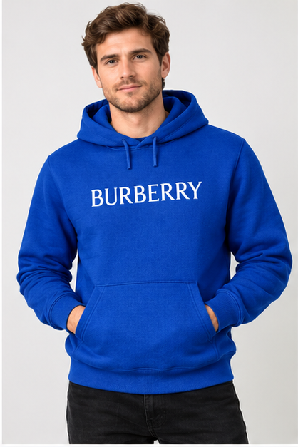Men's Burberry Pullover Hoodie | Color: Blue | Image 2