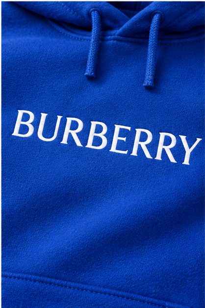 Men's Burberry Pullover Hoodie | Color: Blue | Image 5