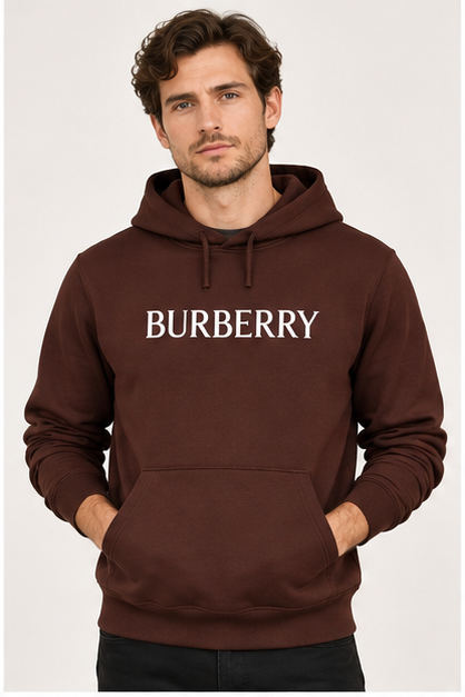 Men's Burberry Pullover Hoodie | Color: Brown | Image 2
