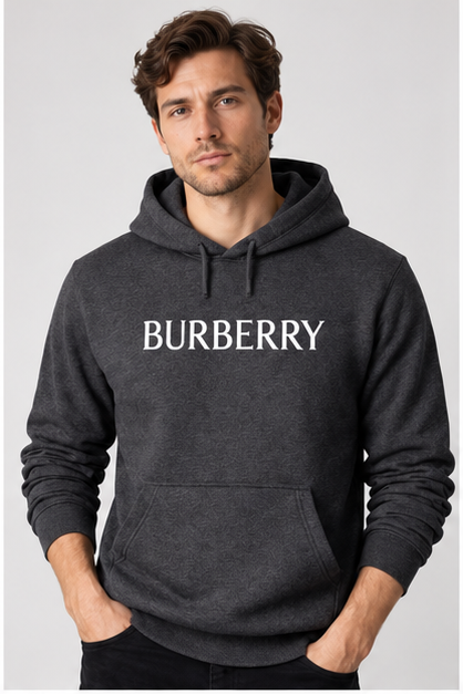 Men's Burberry Pullover Hoodie | Color: Dark Heather | Image 2