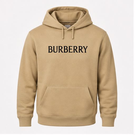 Men's Burberry Pullover Hoodie | Color: Khaki | Image 1