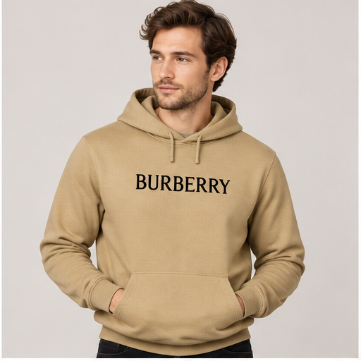 Men's Burberry Pullover Hoodie | Color: Khaki | Image 2