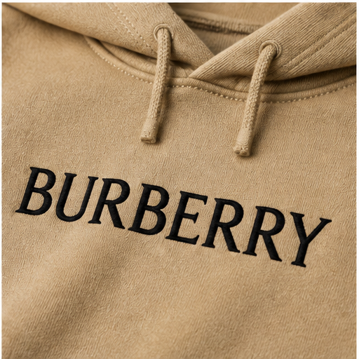 Men's Burberry Pullover Hoodie | Color: Khaki | Image 5