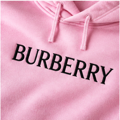 Men's Burberry Pullover Hoodie | Color: Light Pink | Image 5