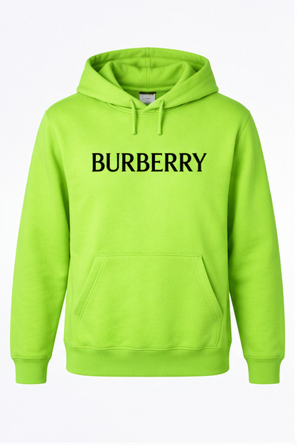 Men's Burberry Pullover Hoodie | Color: Lime Green | Image 1