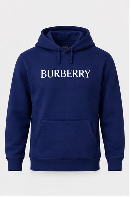 Men's Burberry Pullover Hoodie | Color: Navy | Image 1