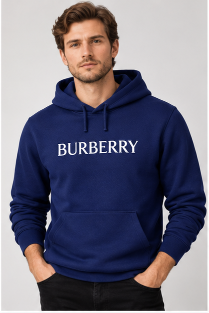 Men's Burberry Pullover Hoodie | Color: Navy | Image 2
