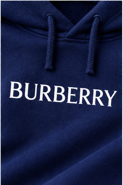 Men's Burberry Pullover Hoodie | Color: Navy | Image 5