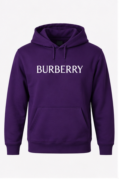 Men's Burberry Pullover Hoodie | Color: Purple | Image 1