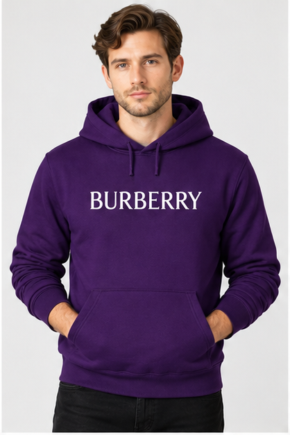 Men's Burberry Pullover Hoodie | Color: Purple | Image 2
