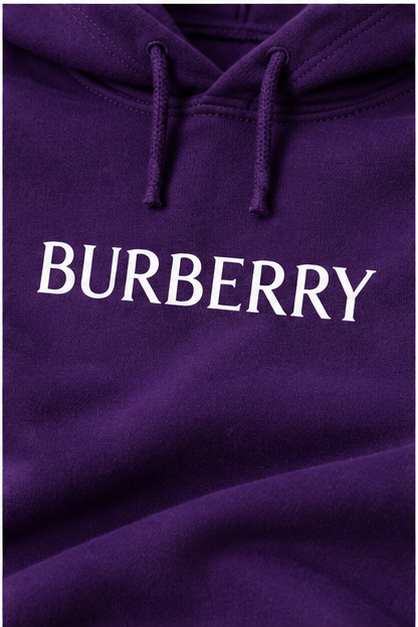 Men's Burberry Pullover Hoodie | Color: Purple | Image 5