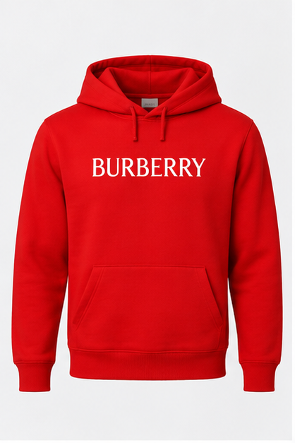Men's Burberry Pullover Hoodie | Color: Red | Image 1