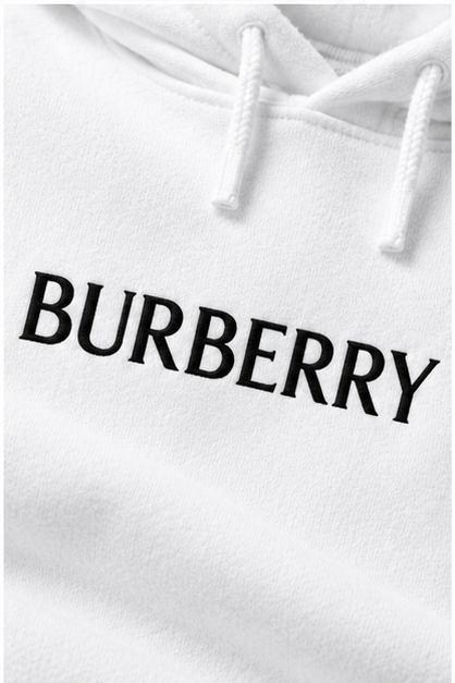 Men's Burberry Pullover Hoodie | Color: White | Image 5