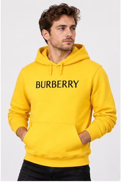 Men's Burberry Pullover Hoodie | Color: Yellow | Image 2