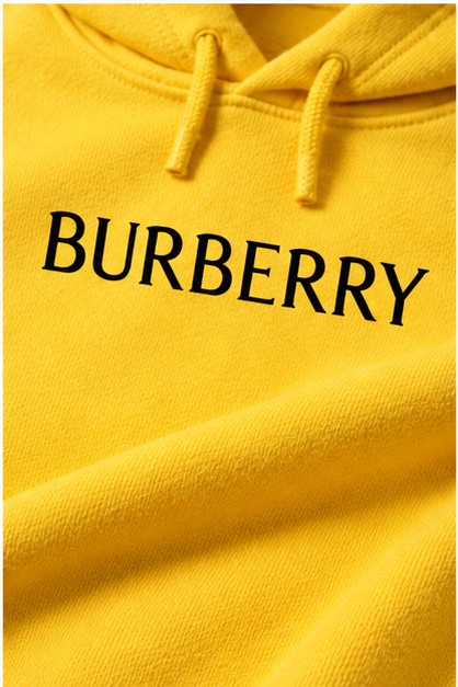 Men's Burberry Pullover Hoodie | Color: Yellow | Image 5
