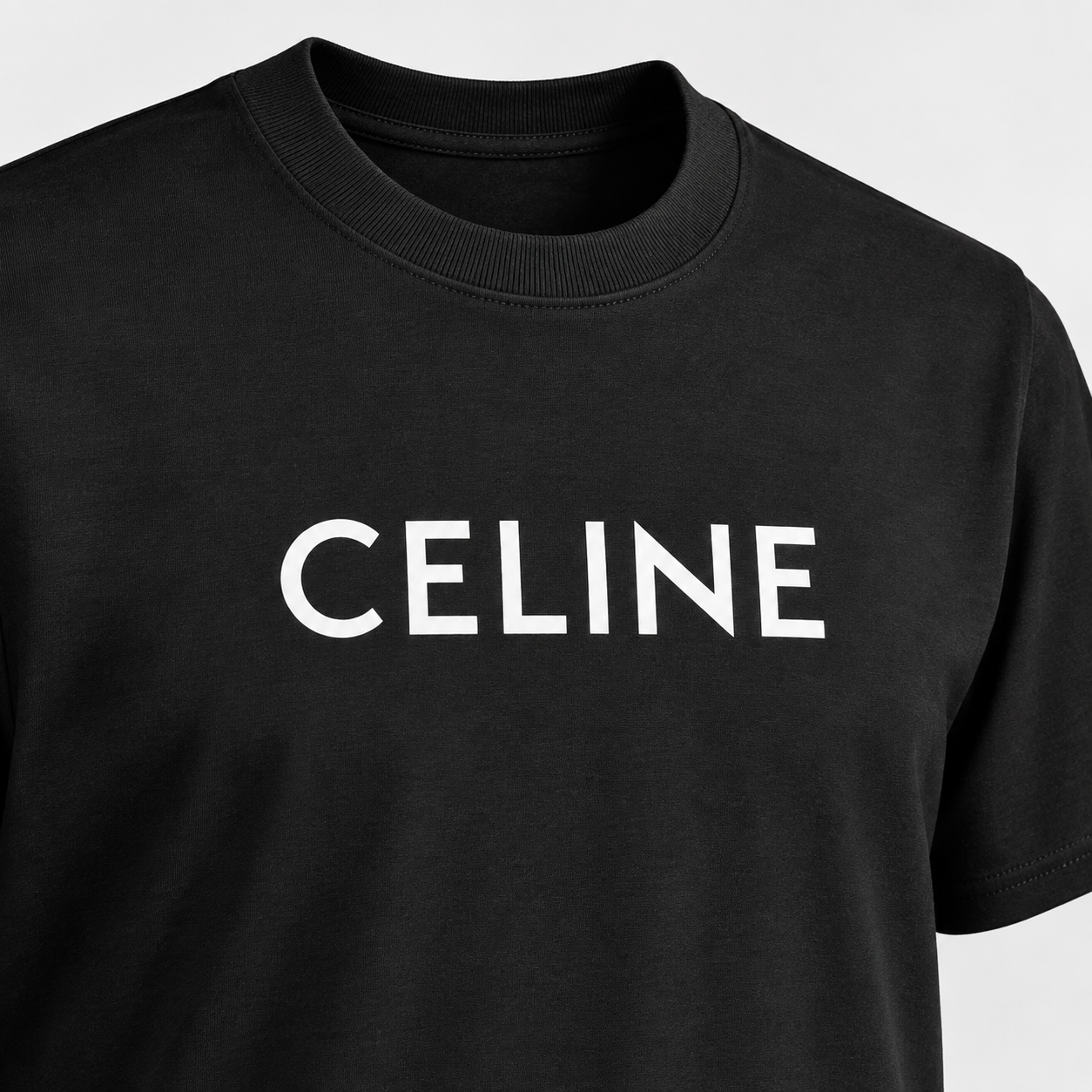 Men's Celine Cotton T-Shirt - Black - Image 3