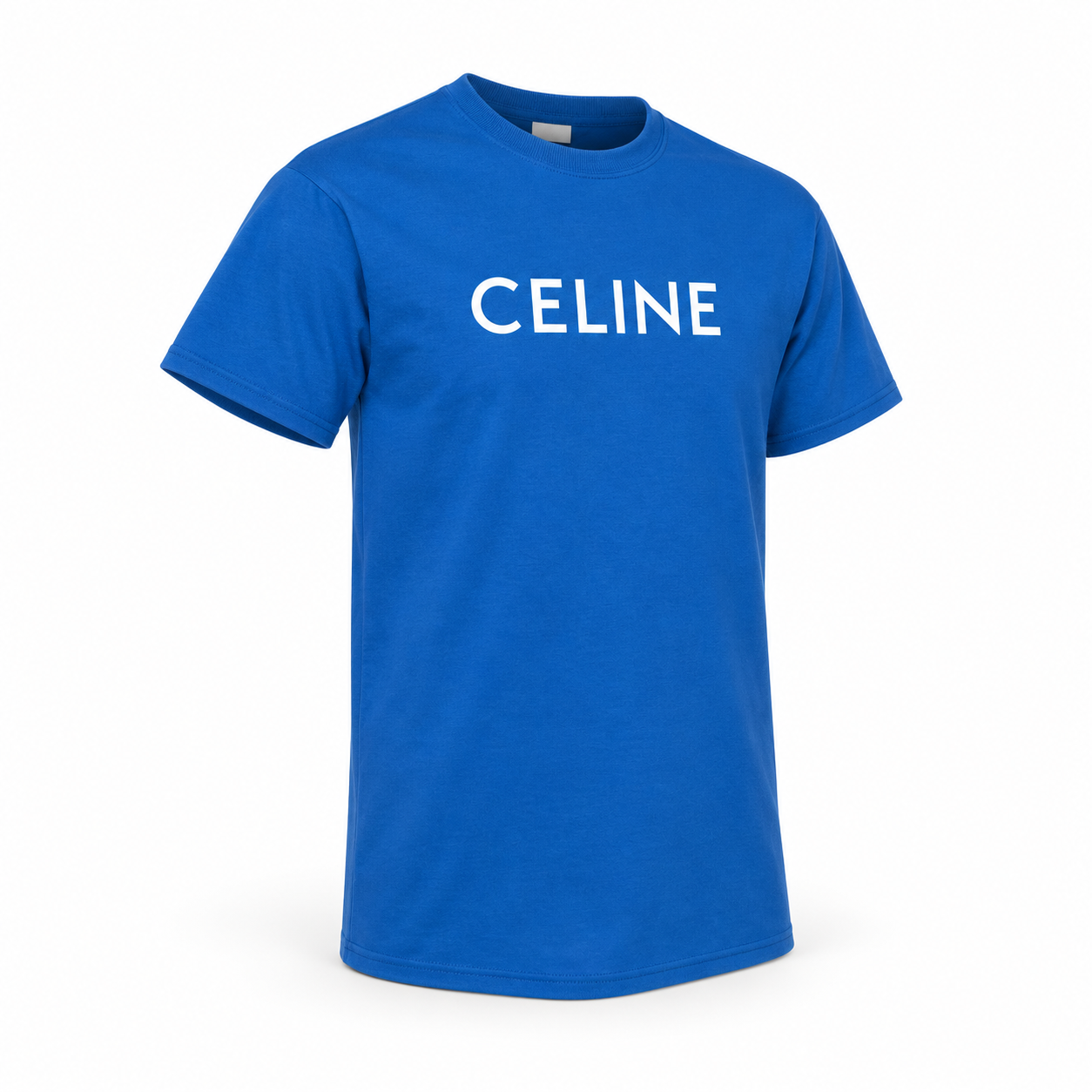 Men's Celine Cotton T-Shirt - Blue - Image 4