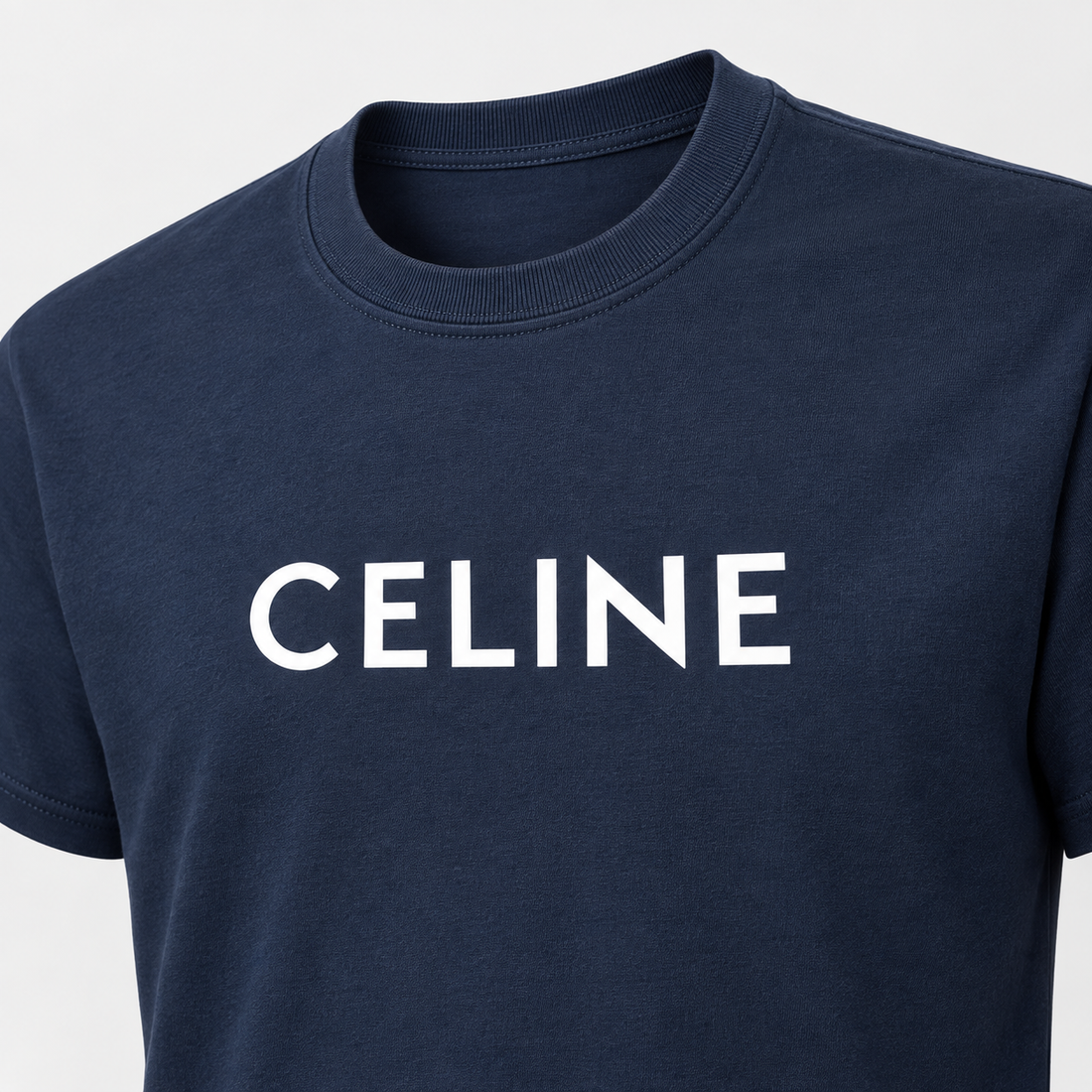 Men's Celine Cotton T-Shirt - Navy - Image 3