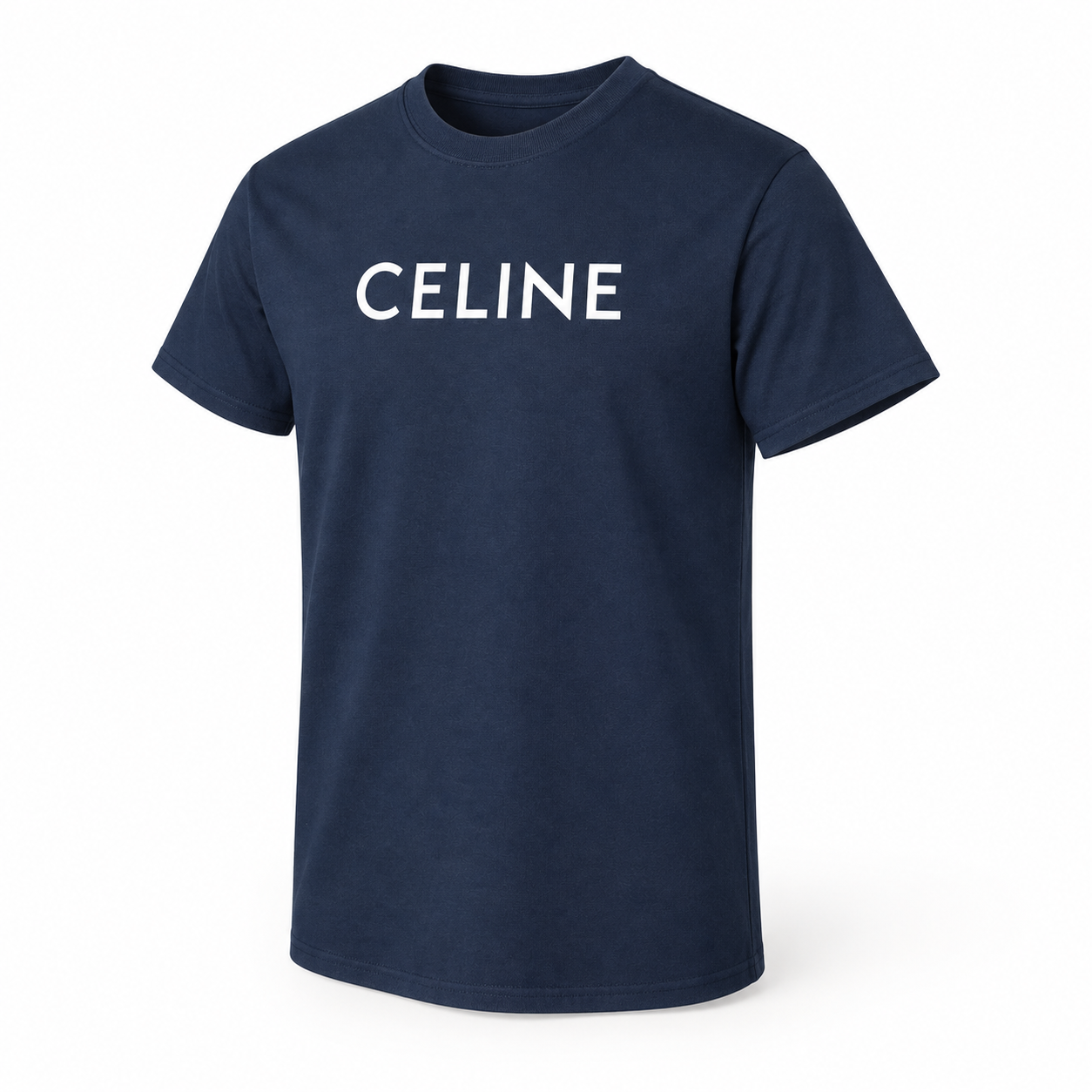 Men's Celine Cotton T-Shirt - Navy - Image 4