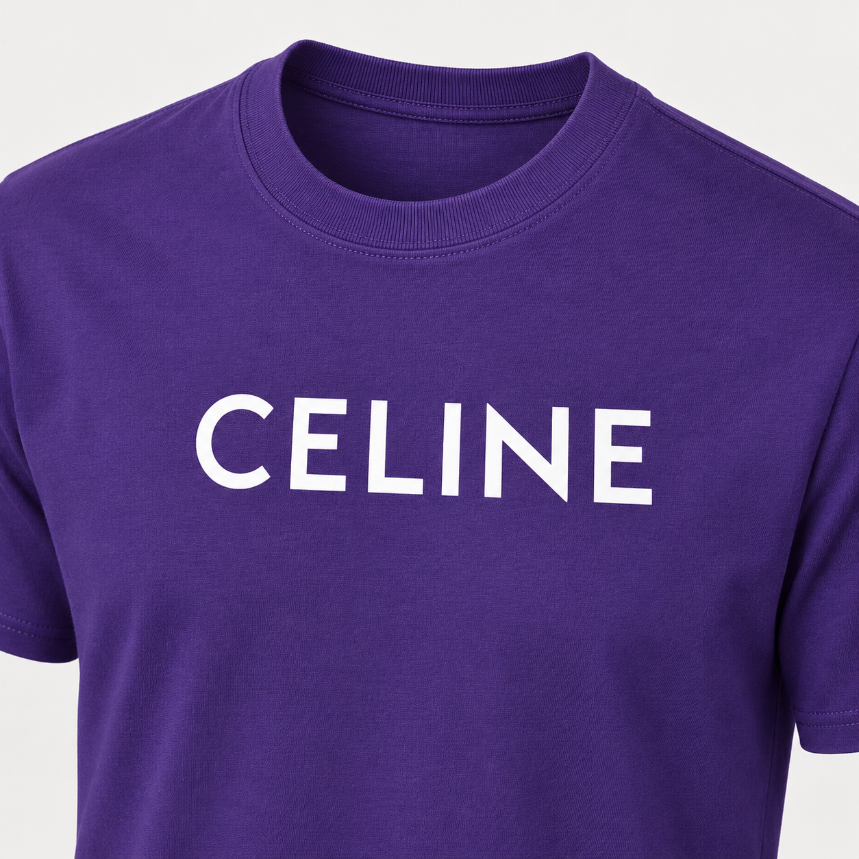 Men's Celine Cotton T-Shirt - Purple - Image 3