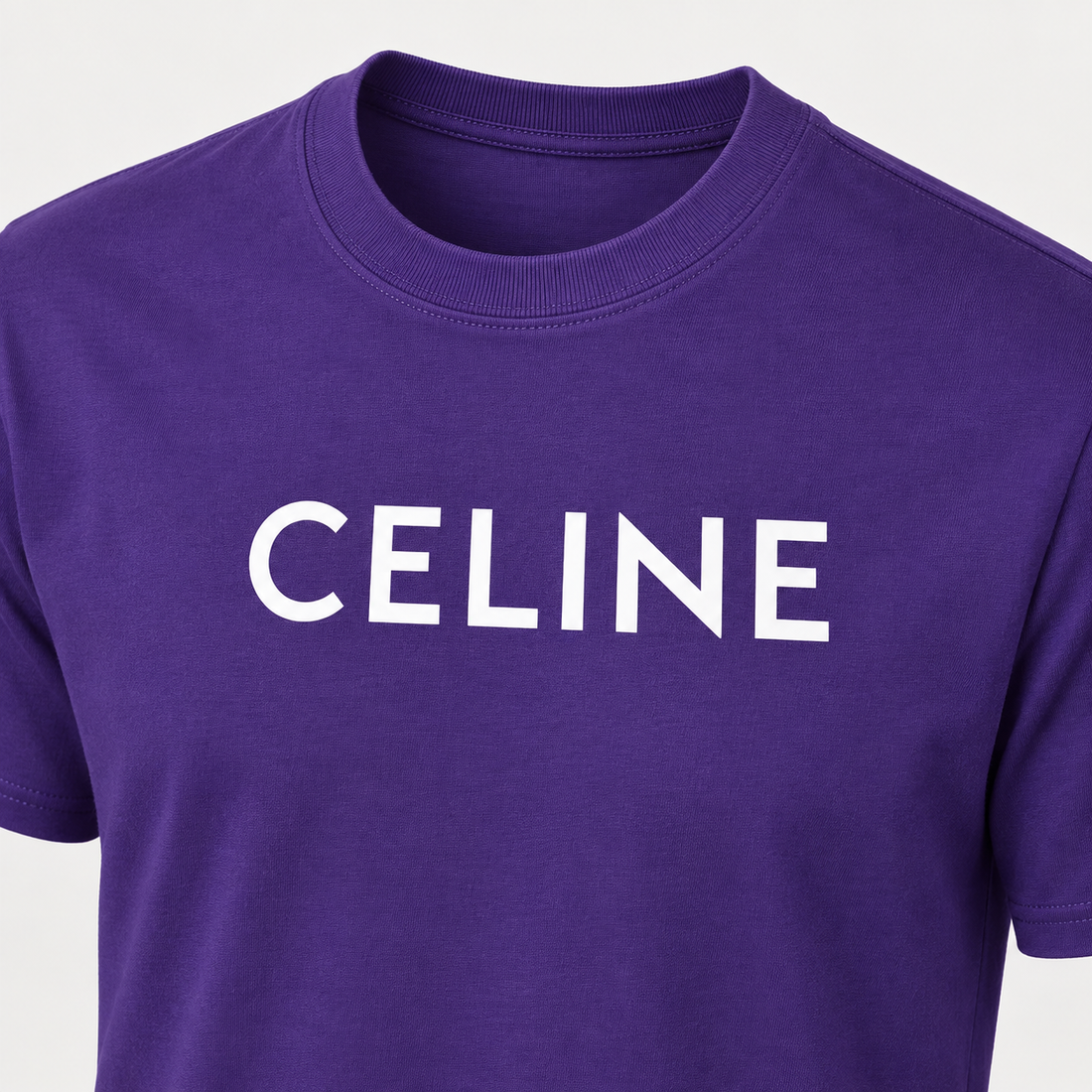 Men's Celine Cotton T-Shirt - Purple - Image 3
