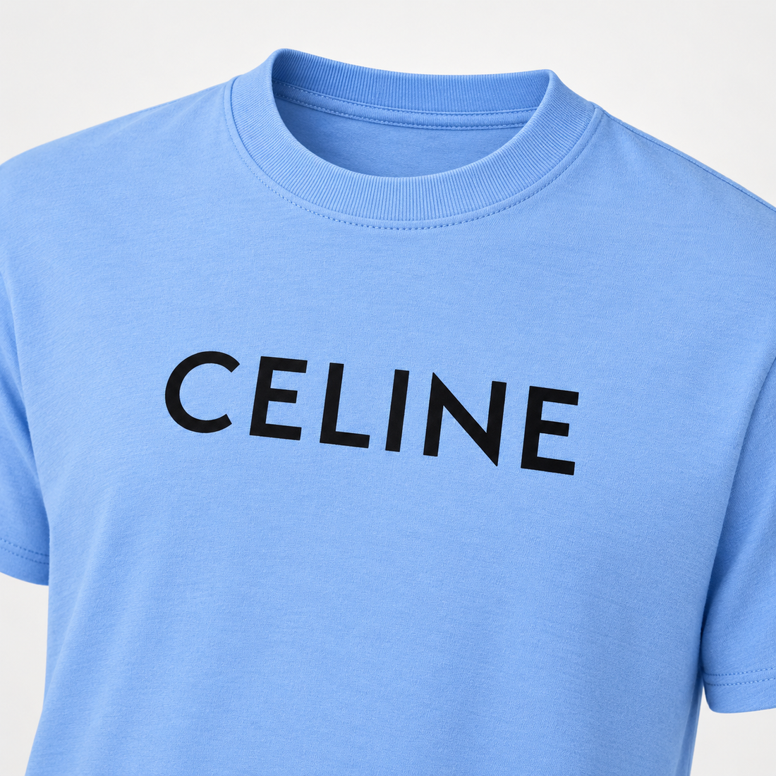 Men's Celine Cotton T-Shirt - Sky Blue - Image 3